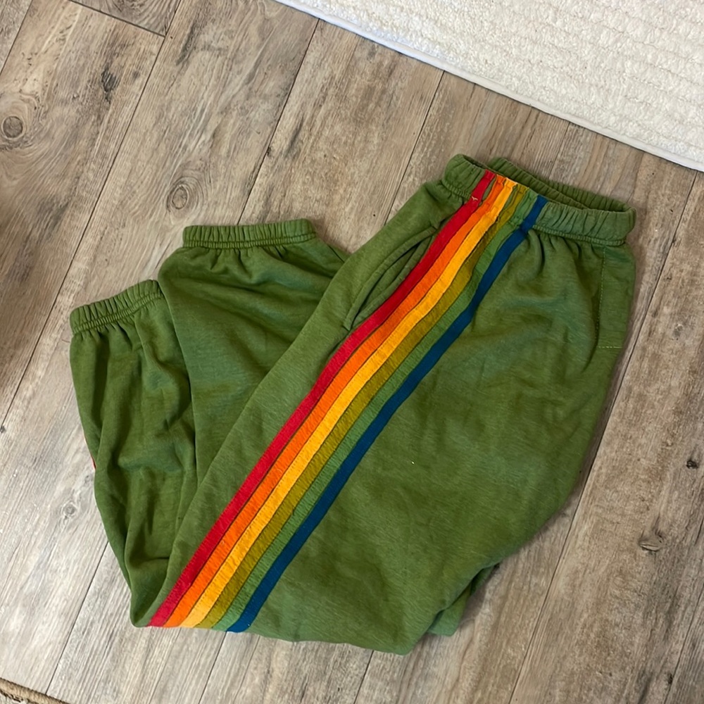 Army green aviator nation sweatpants